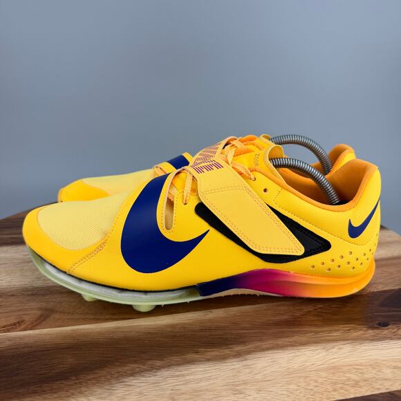 Nike Long Jump Elite Men\'s Size 9 Citron Pulse Indigo Burst Yellow FZ9326-800 main image 9